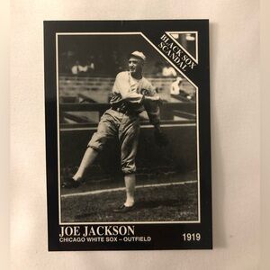Black and White Joe Jackson Baseball Card
